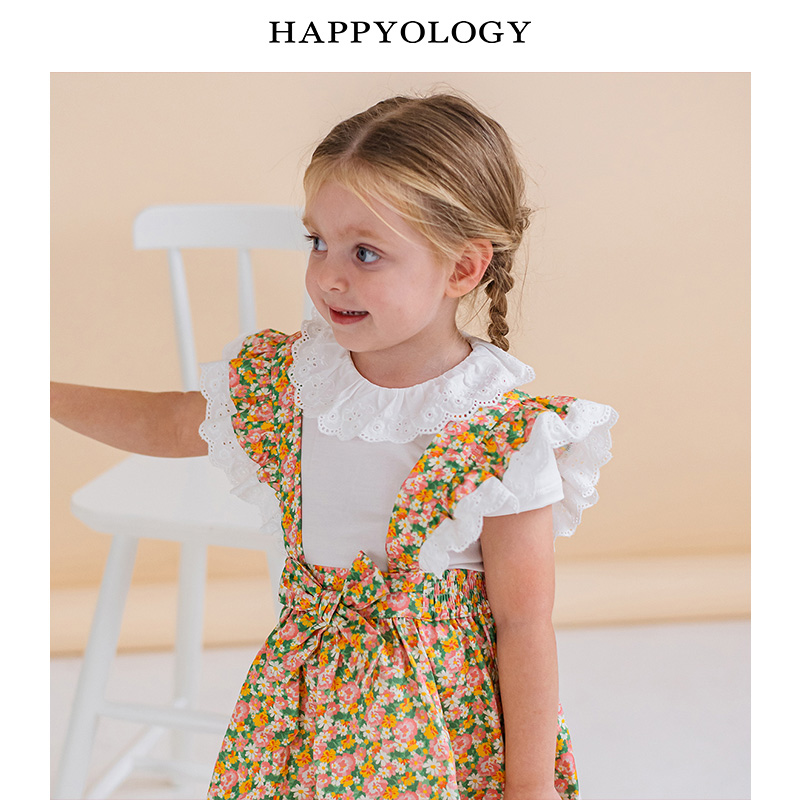 11847760.happyology英国女宝宝可爱花边连体衣连身衣