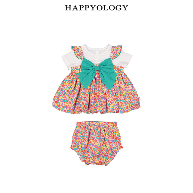 11847767.happyology英国女童碎花套装春夏新款宝宝衣服可爱女婴纯棉三件套