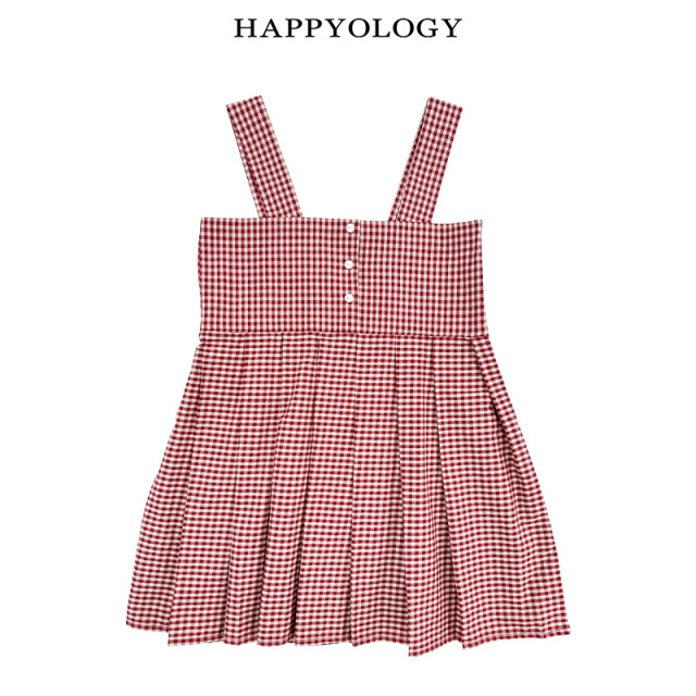 11847663.happyology英国儿童可爱背带裙英伦女宝宝百褶裙格纹女童吊带裙子