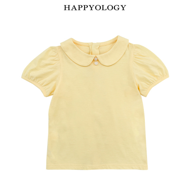 11847704.happyology英国夏季儿童短袖上衣男女宝宝纯色T恤英伦可爱夏装