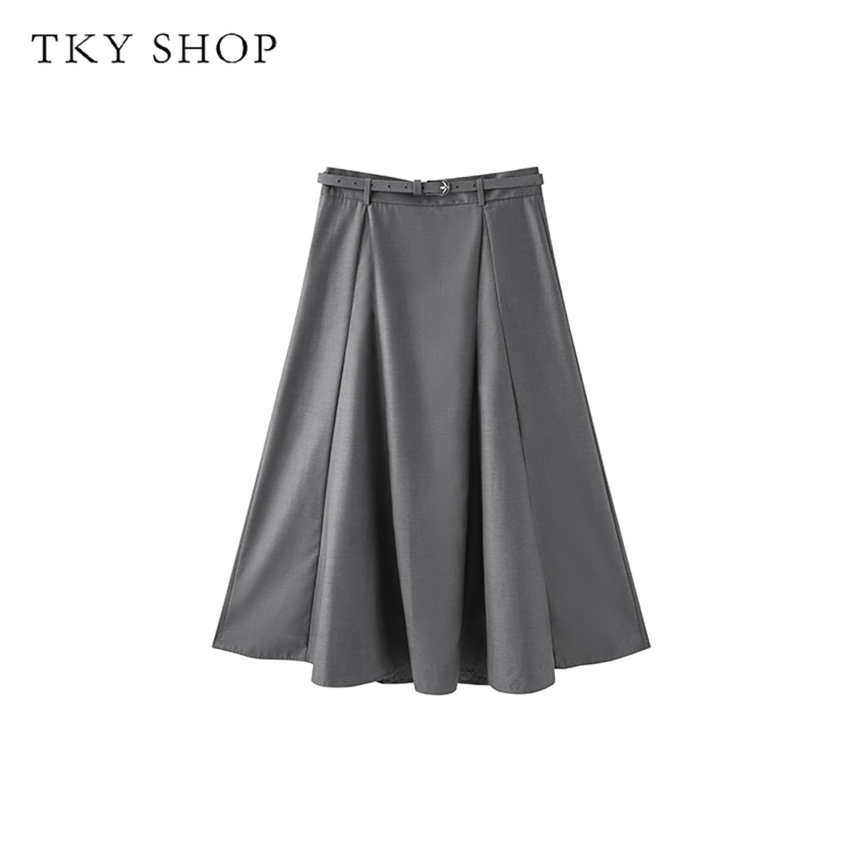 10497047.【精致半裙】简约百搭A字中长裙女春夏款通勤格雷西半身裙