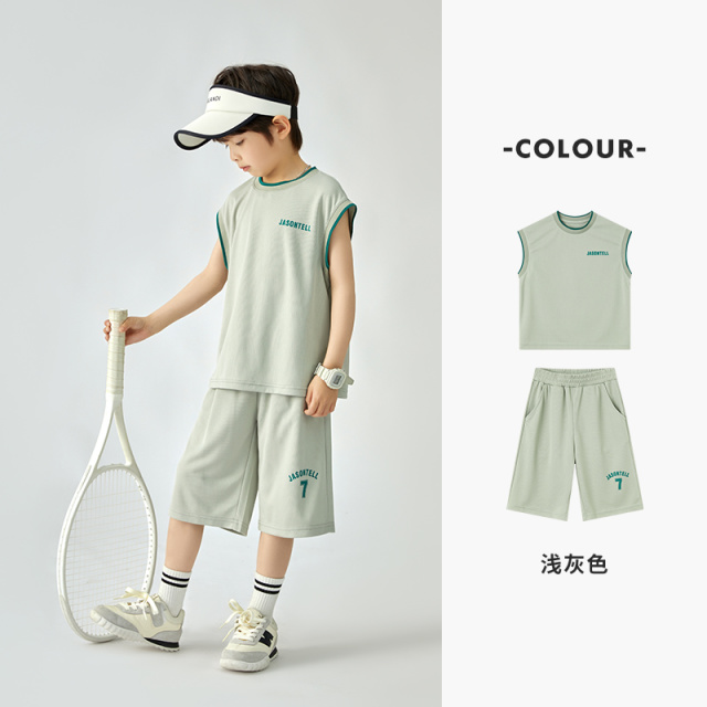13309571.【甄选】男童篮球服2026夏季薄款运动背心短裤儿童网眼快干两件套