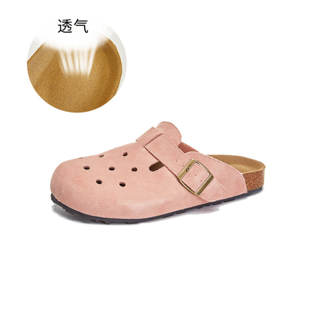 10574908.墨斯本真皮包头拖鞋女2024夏季新款时尚平底半拖休闲百搭凉拖外穿女鞋潮10962