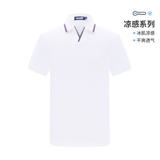 10575131.【冰丝】意大利小帆船 夏季干爽透气男士短袖Polo衫