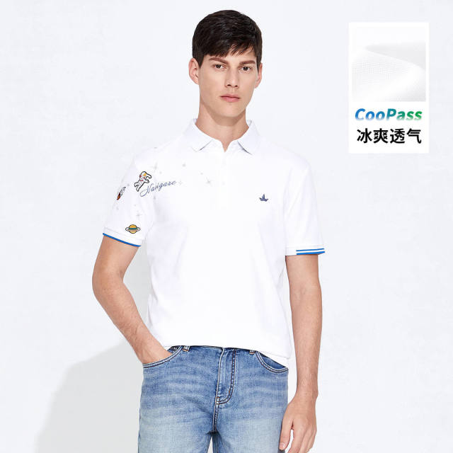 10575073.【吸湿排汗】意大利小帆船 春夏简约男士短袖Polo
