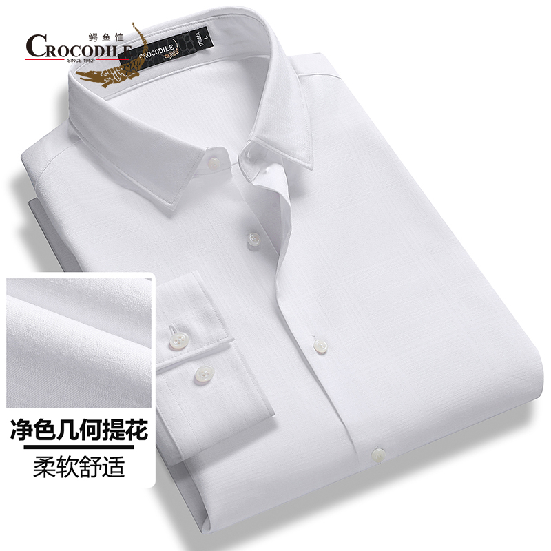 10582764.【线下专柜】春季新品微弹暗格纹提花柔软舒适长袖衬衣衬衫男