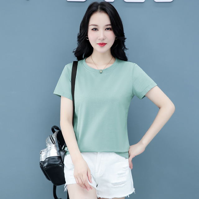 10592548.衣仕梵夏季新款女式时髦减龄舒适百搭短袖T恤多色可选【衣仕梵一口价39.9】