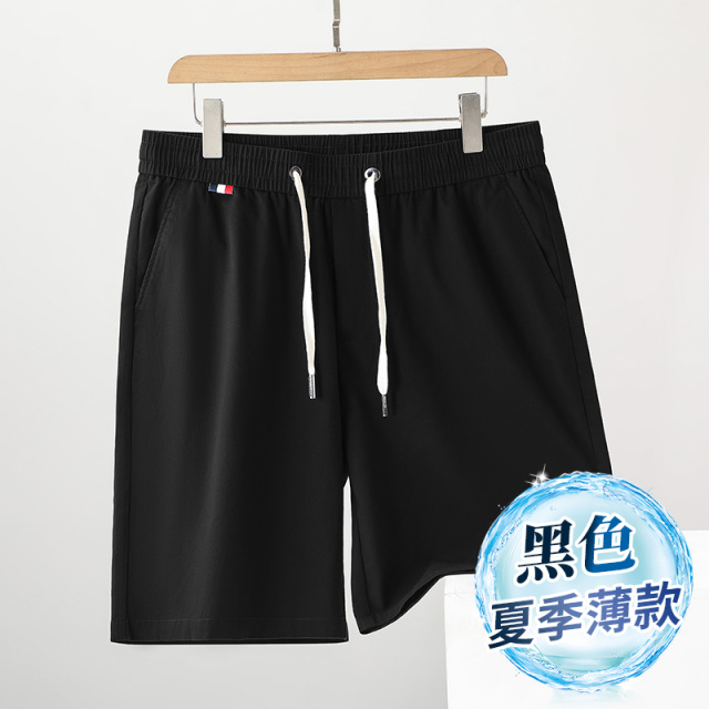 10634748.薄款纯棉五分裤纯棉松紧腰休闲裤夏季男士短裤五分裤