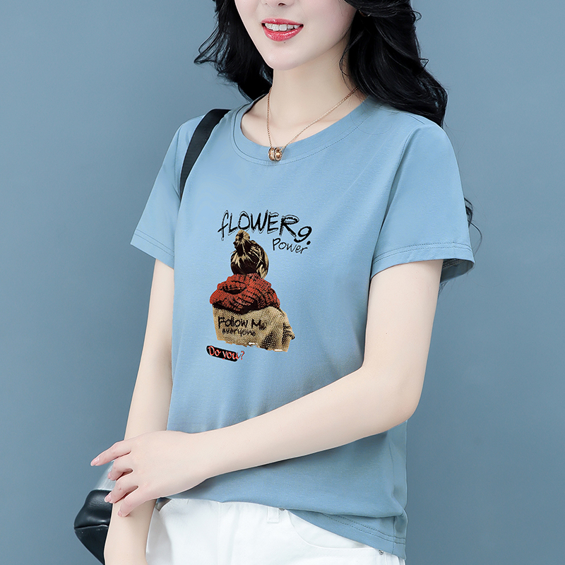 10669567.7-CHAOY夏季新款女式时髦减龄舒适百搭短袖T恤多色可选【7-CHAOY一口价39.9】