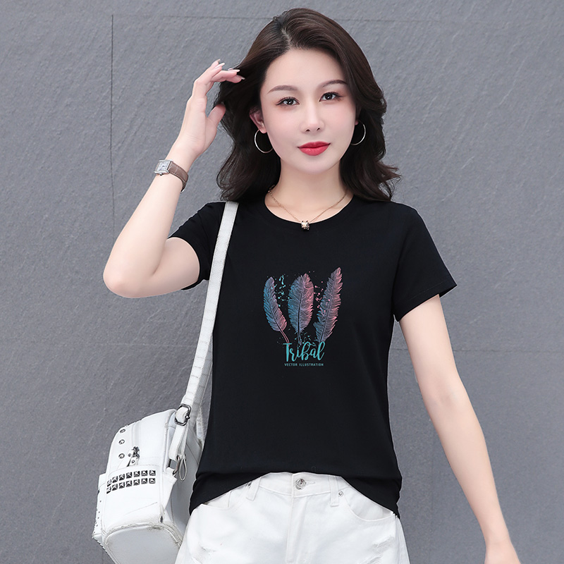10669510.7-CHAOY夏季新款女冰感时髦减龄百搭短袖T恤【多色可选】【7-CHAOY一口价39.9】