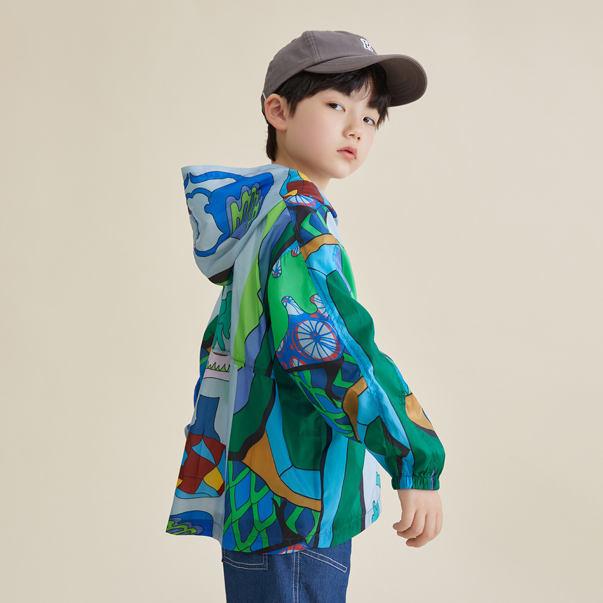 13309160.【度假出游】儿童遮阳服2025夏季男童防蚊轻薄外套中大童空调服
