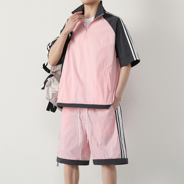 10690317.衣仕梵夏季新款男潮流休闲风舒适情侣款宽松套装【衣仕梵男装XJ】