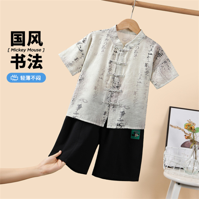 12075819.迪士尼汉服短袖套装（国画书法）