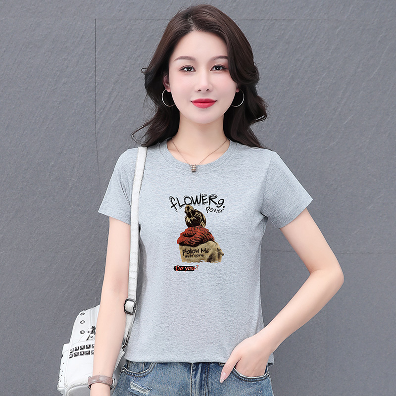 10726324.淘贝鼠夏季新款女冰感时髦减龄百搭短袖T恤【多色可选】【淘贝鼠一口价39.9】