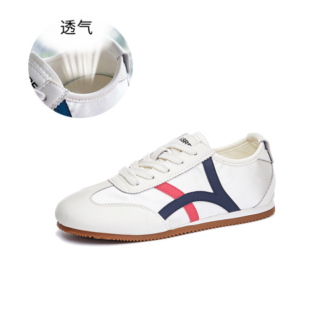 10740197.墨斯本真皮阿甘鞋女夏季新款平底运动小白鞋女透气休闲鞋女轻便女鞋11107