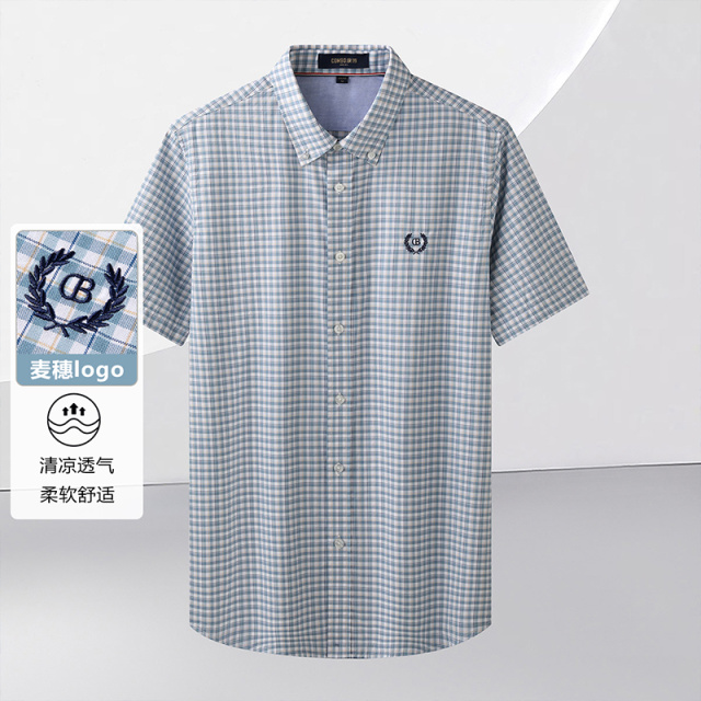 12147849.线下款【棉】夏季新品清凉透气休闲舒适短袖衬衫男