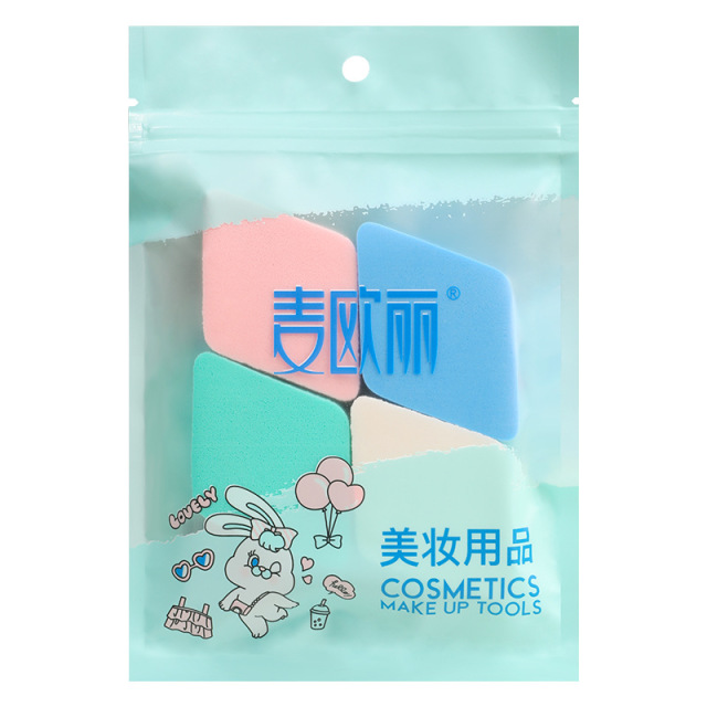 13426992.【4个】麦欧丽四色菱形粉扑超厚影楼专用化妆海绵干湿两用