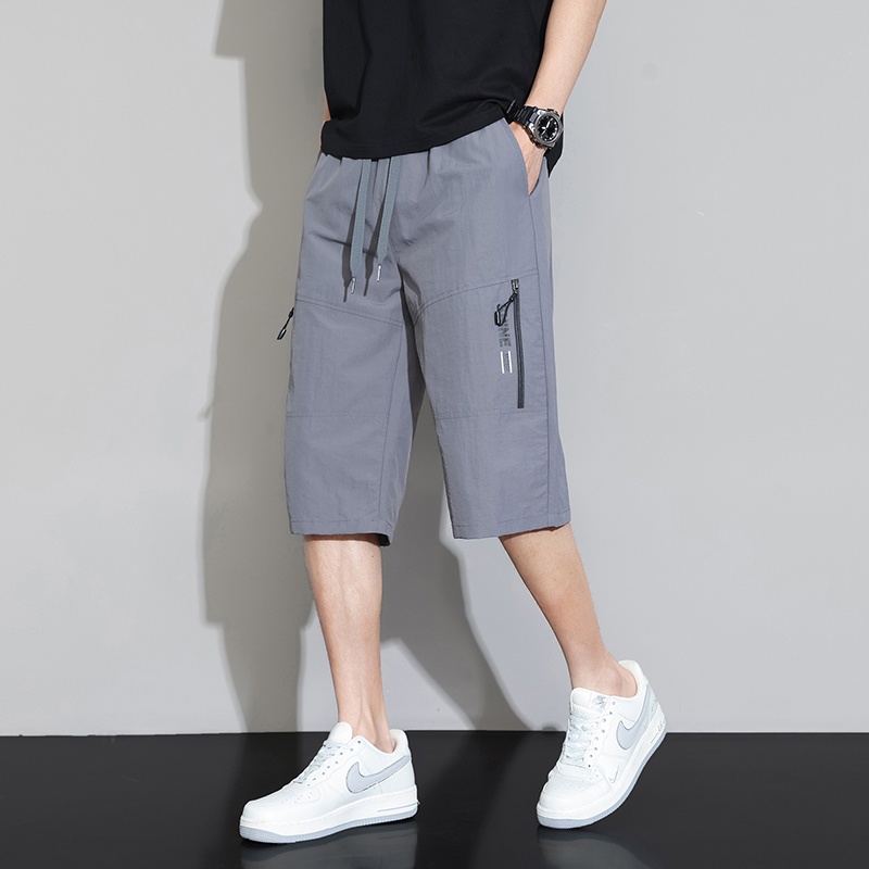 10767221.季婕男式夏季新款冰感工装透气潮流百搭七分裤【季婕男装XJ】