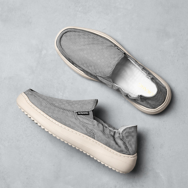 12952875.【软面一脚蹬】男士轻便懒人休闲鞋低帮透气百搭软底健步鞋