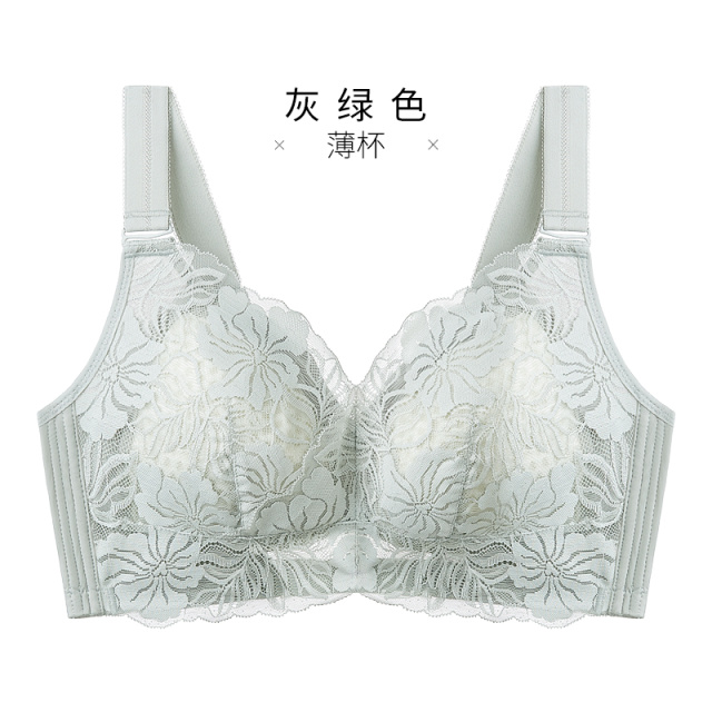 12611171.全罩杯四排四扣无钢圈薄款文胸