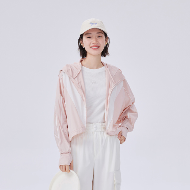10818338.艾莱依防晒衣女款防紫外线短款时尚截短式防晒服upf100+