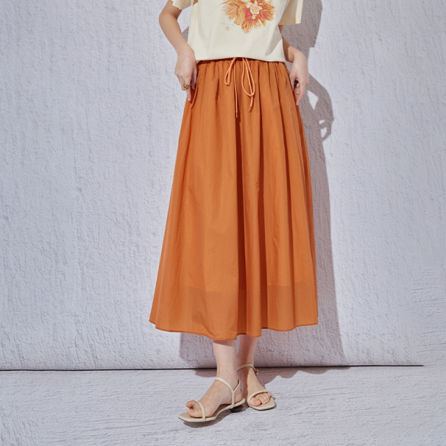 10818328.艾莱依新中式半身裙女夏季防晒轻薄舒适upf40+气质长裙子