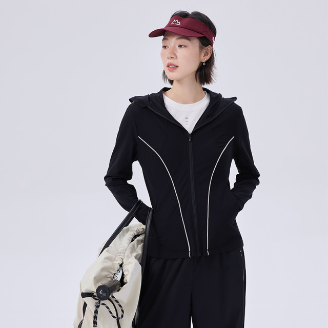 10818311.艾莱依凉感修身防晒服女春夏时尚短款冰丝upf100+防晒衣