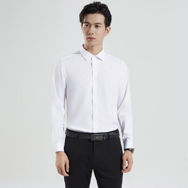 10835401.夏季男士商务长袖衬衫夏季冰丝衬衫时尚百搭衬衫