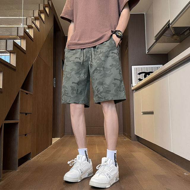 10843209.工装短裤男纯棉宽松五分裤夏季新款百搭男士休闲裤