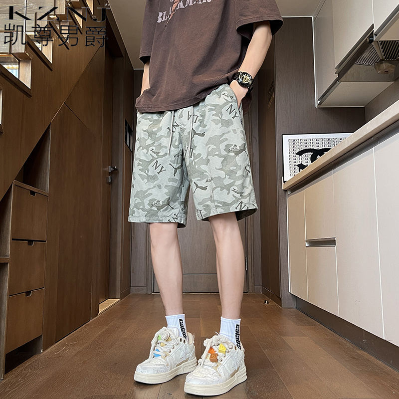 10843209.工装短裤男纯棉宽松五分裤夏季新款百搭男士休闲裤