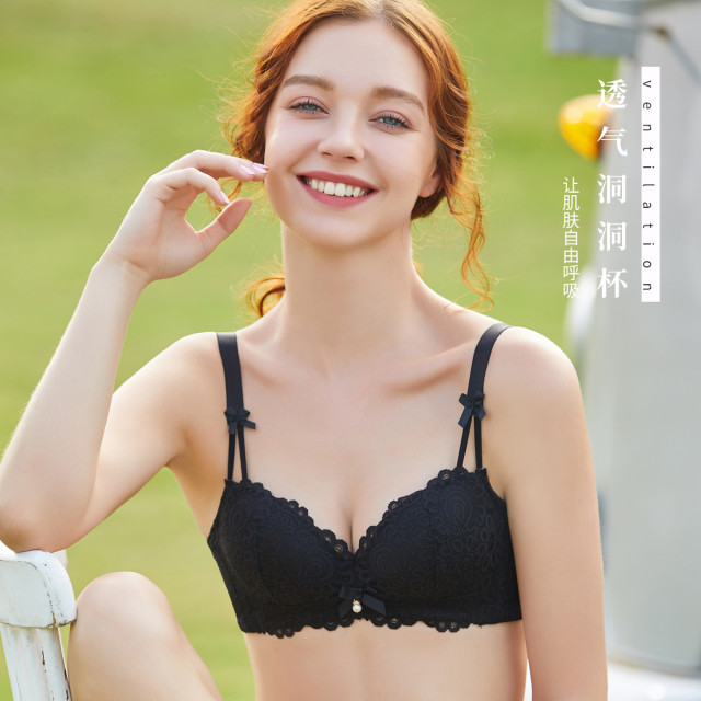 10852919.古今薄杯蕾丝透气洞洞杯无钢圈内衣女文胸罩