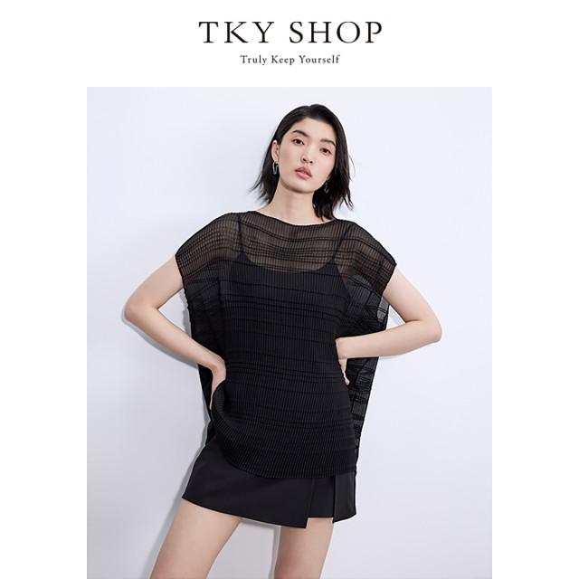 10857682.TKYSHOP无袖款宽松薄上衣+吊带两件套2024年夏季新款