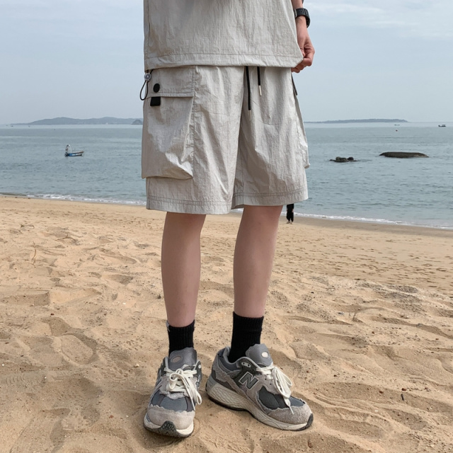 10873276.7-CY男款夏季新款冰感大口袋工装宽松美式潮流休闲五分裤【7-CY男装XJ】