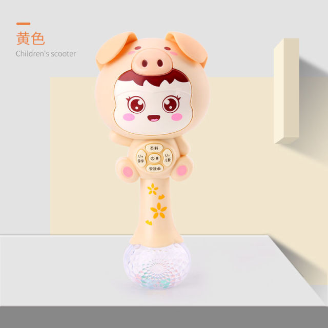 11951097.智恩堡【特价清仓】小萌猪音乐摇铃棒玩具