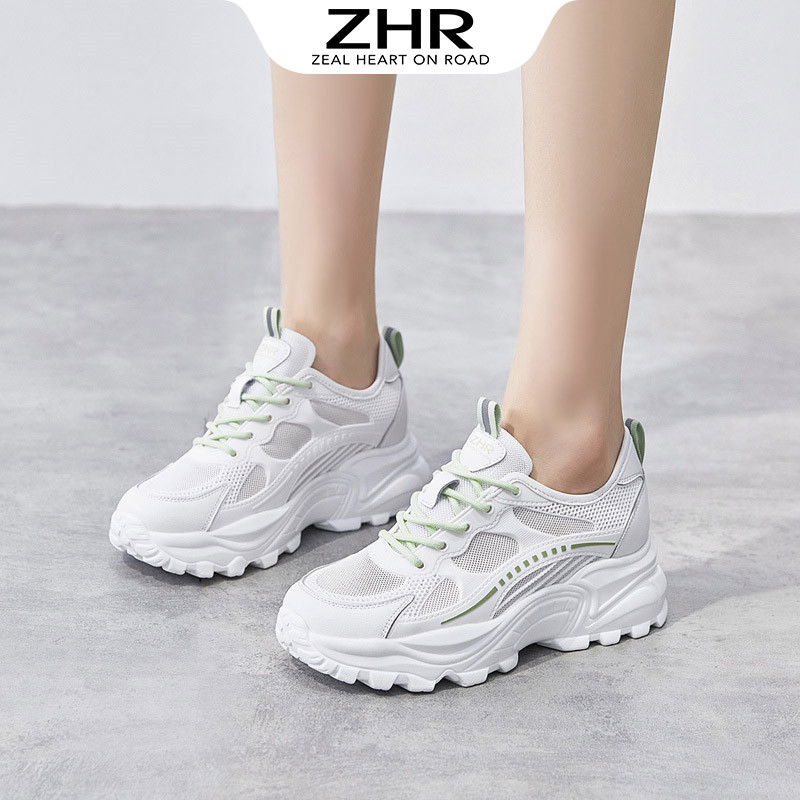 12733448.ZHR则则潮流牛皮拼接圆头系带厚底网洞鞋【层次拼接帮面】