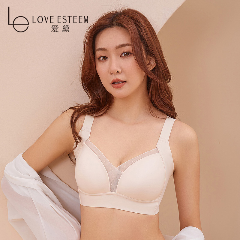 10923401.大胸显小收副乳防下垂薄款无钢圈美背文胸舒适无痕全罩杯女士内衣