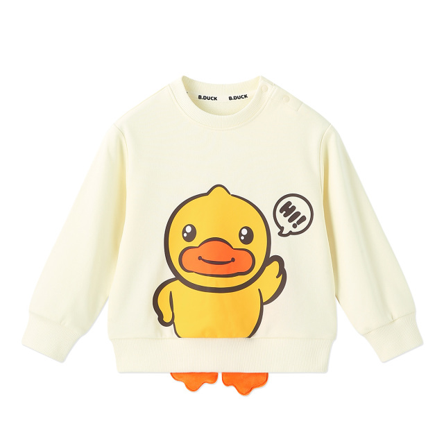 12661750.B.Duck小黄鸭童装男宝春秋活力可爱套头卫衣