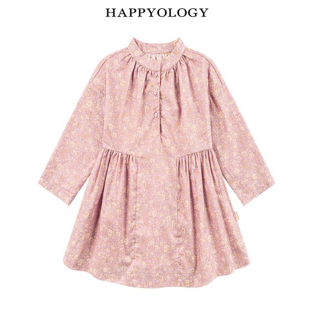 11847645.happyology英国儿童裙子女童新品半门襟复古长袖纯棉童装女连衣裙
