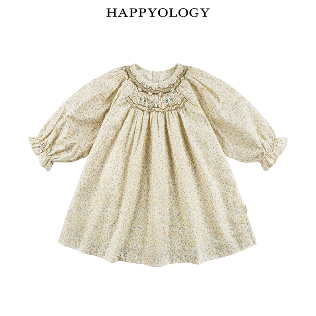 11847633.happyology英国儿童司马克绣花童装裙子连身裙女童休闲童装连衣裙