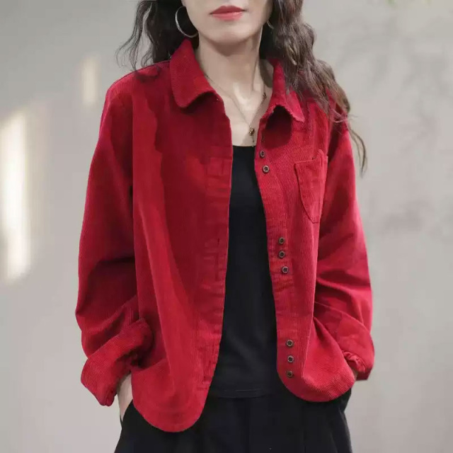13459929.初云紫衣春秋装 女文艺百搭短外套长袖开衫工装夹克洋气上衣2327