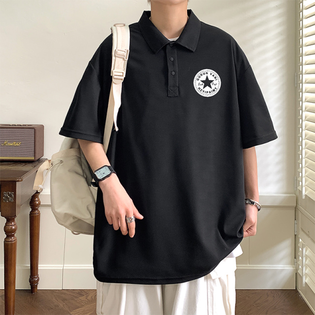 11004307.七玻威夏季Polo衫男款港风薄款潮流翻领短袖T恤【七玻威男装XJ】