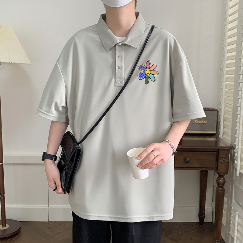 11004353.7-CY潮男落肩款短袖T恤Polo衫帅气百搭时尚上衣【7-CY男装XJ】