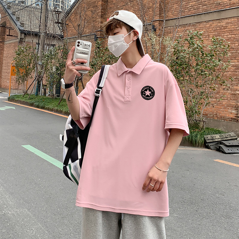 11004307.七玻威夏季Polo衫男款港风薄款潮流翻领短袖T恤【七玻威男装XJ】