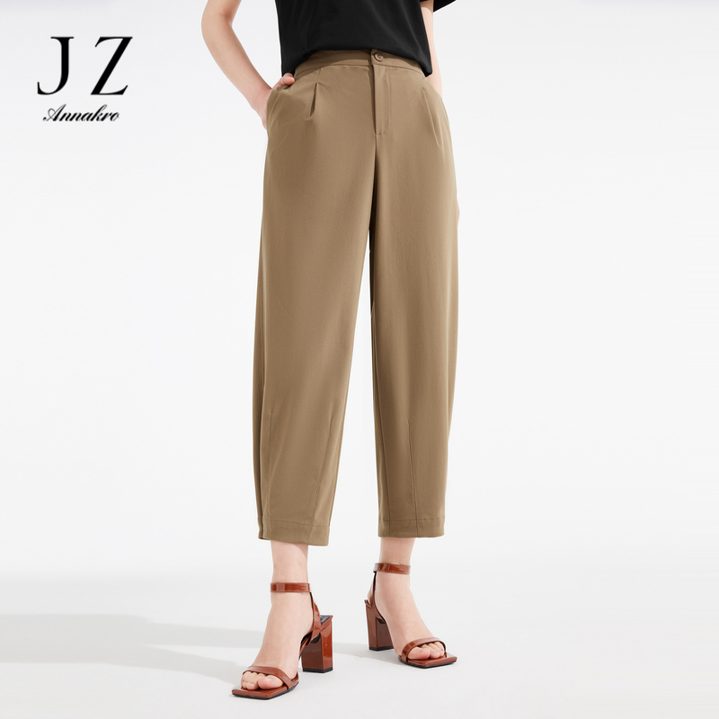 11011417.JZ玖姿商场同款棕色休闲裤女装夏季长款裤子薄JWCX11209
