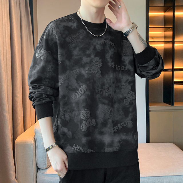 11068656.淘贝鼠春秋新款卡通男式卫衣潮流时尚宽松百搭圆领上衣【淘贝鼠男装1】