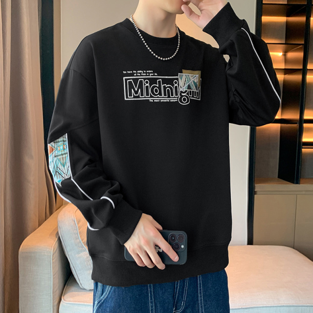 11068659.淘贝鼠春秋长袖男式潮流痞帅卫衣圆领宽松上衣【淘贝鼠男装1】