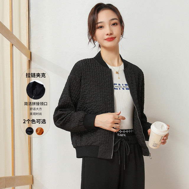 11097994.【清仓特卖】【棒球服】时尚宽松遮肉短款上衣休闲百搭外套