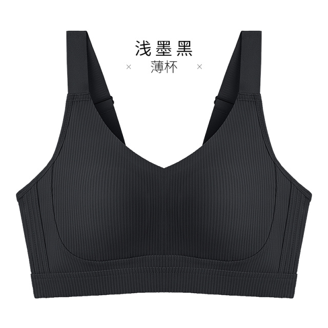 12611191.全罩杯无钢圈条纹网肌理大胸显小文胸