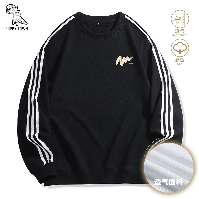 11147509.【经典款】新款潮流三杠圆领套头卫衣