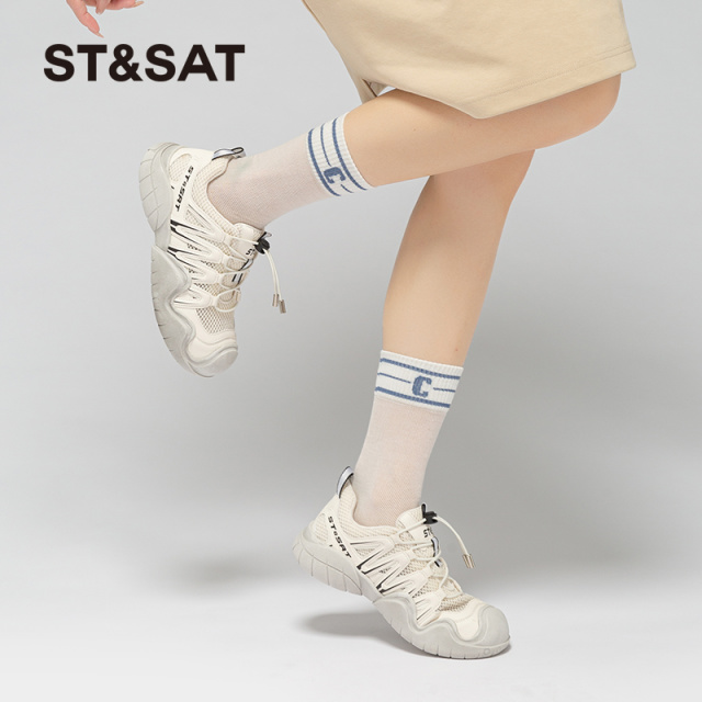 11202488.11202488.St&Sat/星期六百搭真皮女士休闲鞋2025夏季新款轻奢软底时尚女鞋